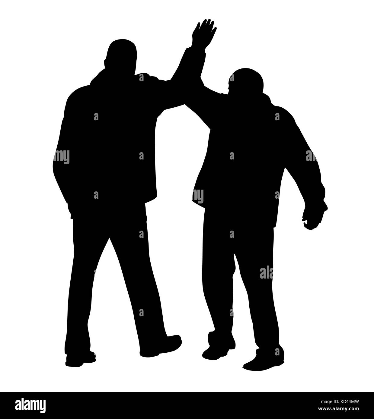 Donnez-moi cinq geste entre deux hommes d'affaires prospères Banque D'Images