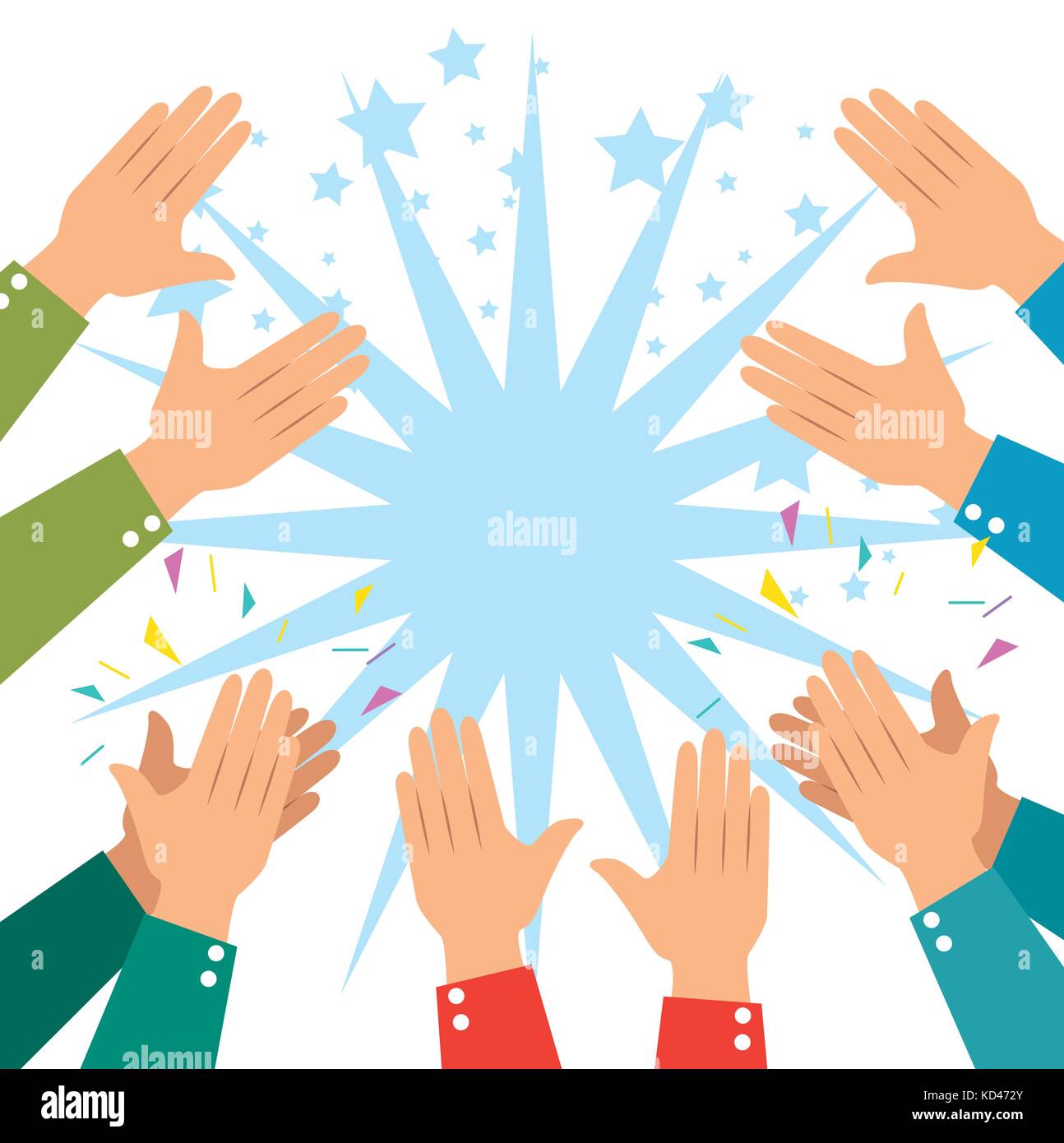 Des Mains D Applaudissement Mains Applaudir Ovation Vector Illustration Graphic Design Image Vectorielle Stock Alamy