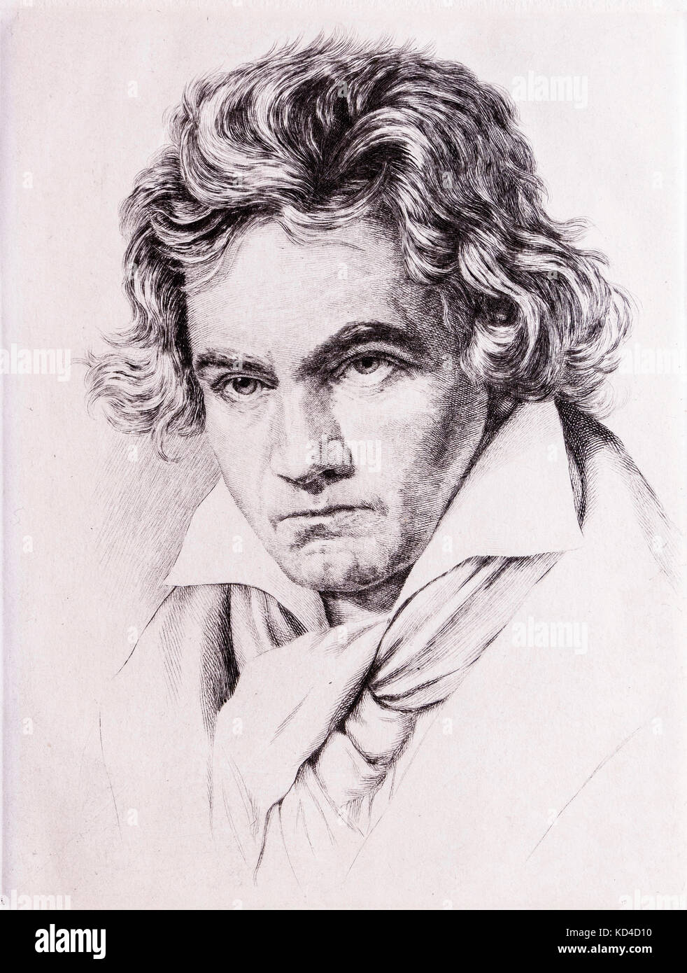 Portrait de Ludwig van Beethoven. Banque D'Images