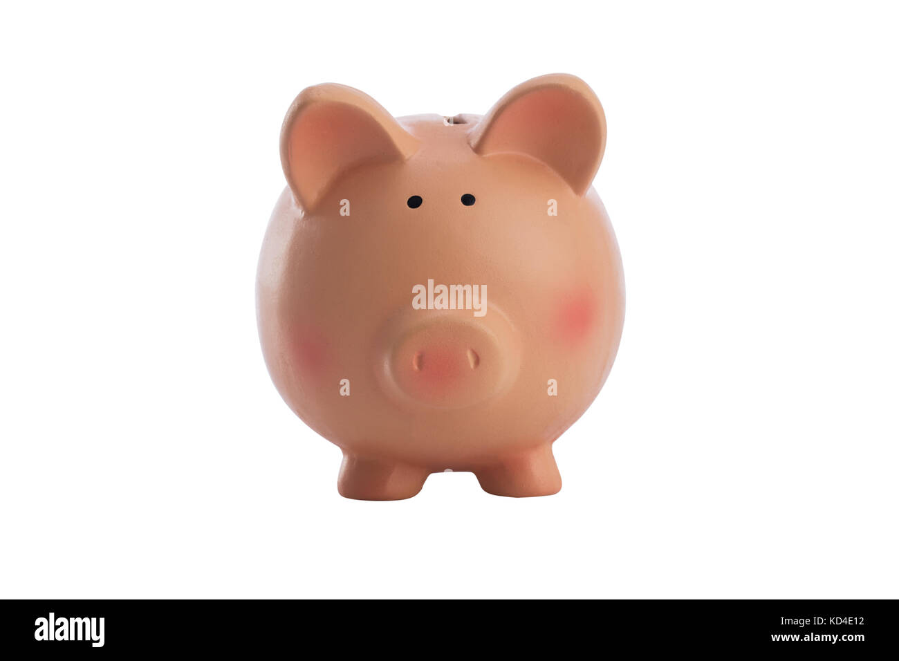 Pink piggy bank isolé sur fond blanc Banque D'Images