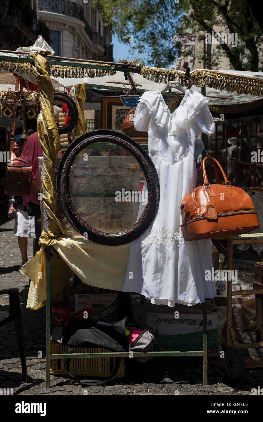 Échoppe de marché à San Telmo, Buenos Aires, Argentine, Amérique du Sud Banque D'Images