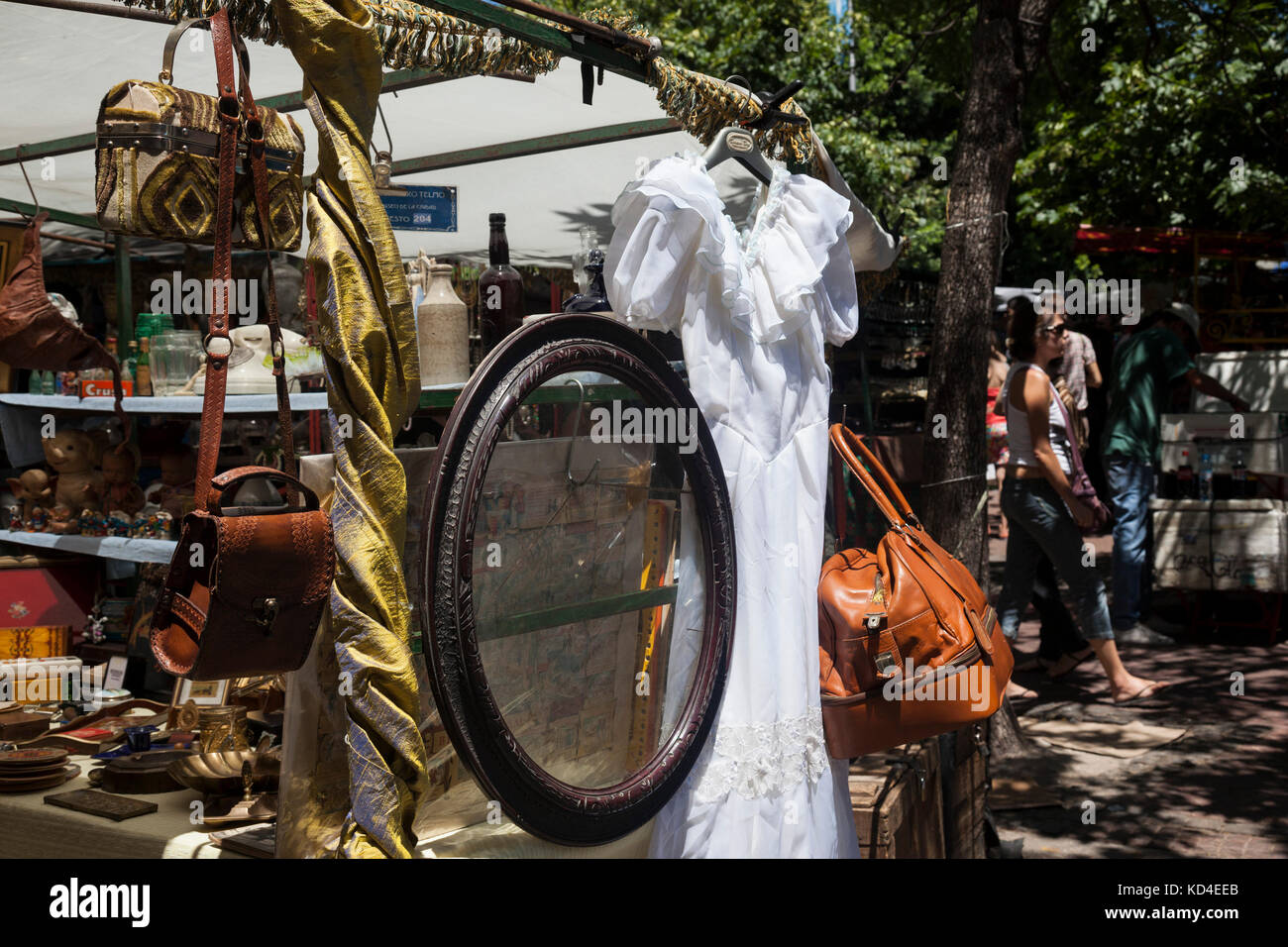 Échoppe de marché à San Telmo, Buenos Aires, Argentine, Amérique du Sud Banque D'Images