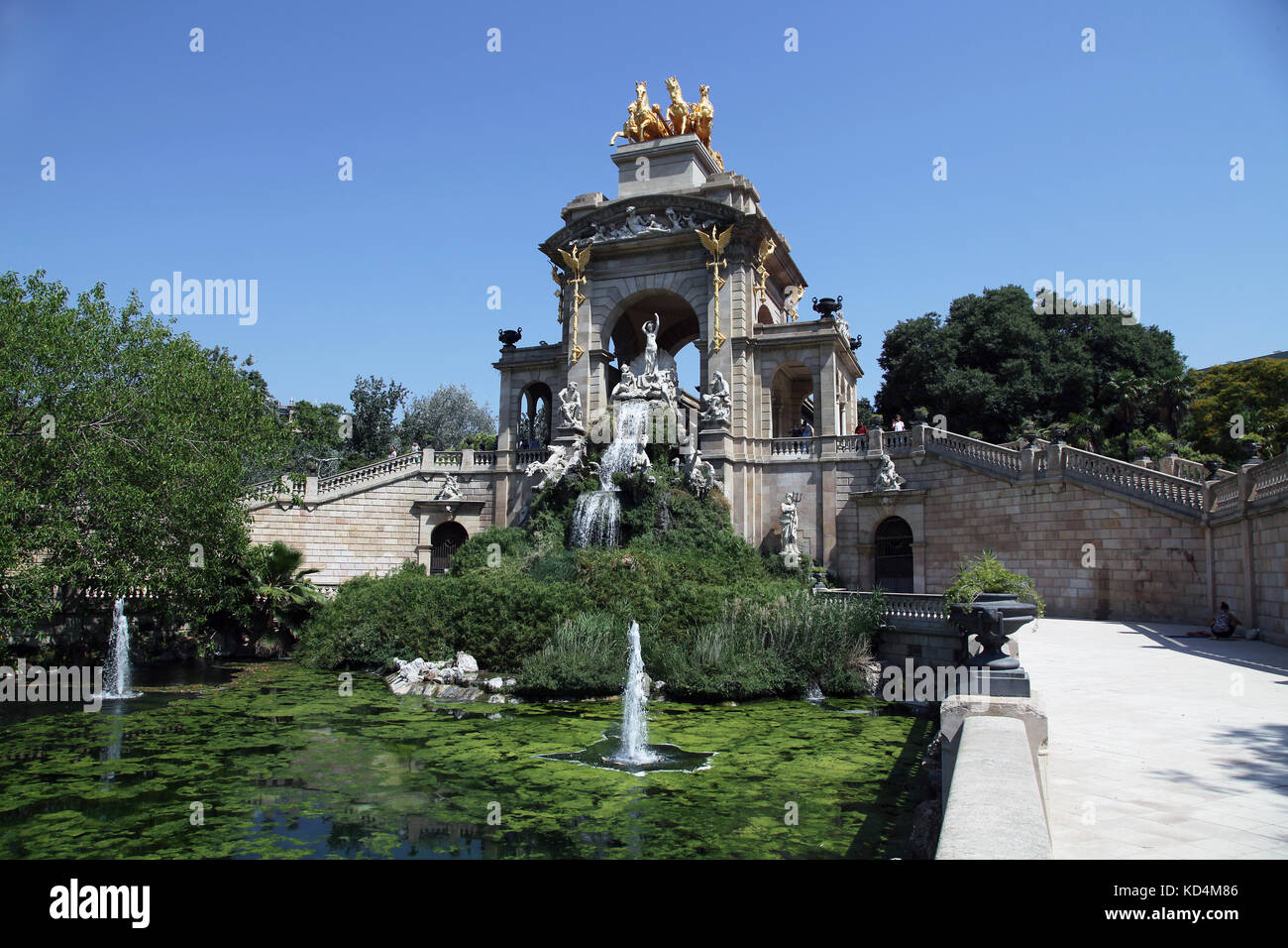Fontaine au Parc de la Ciutadella Barcelone Catalogne Espagne Banque D'Images