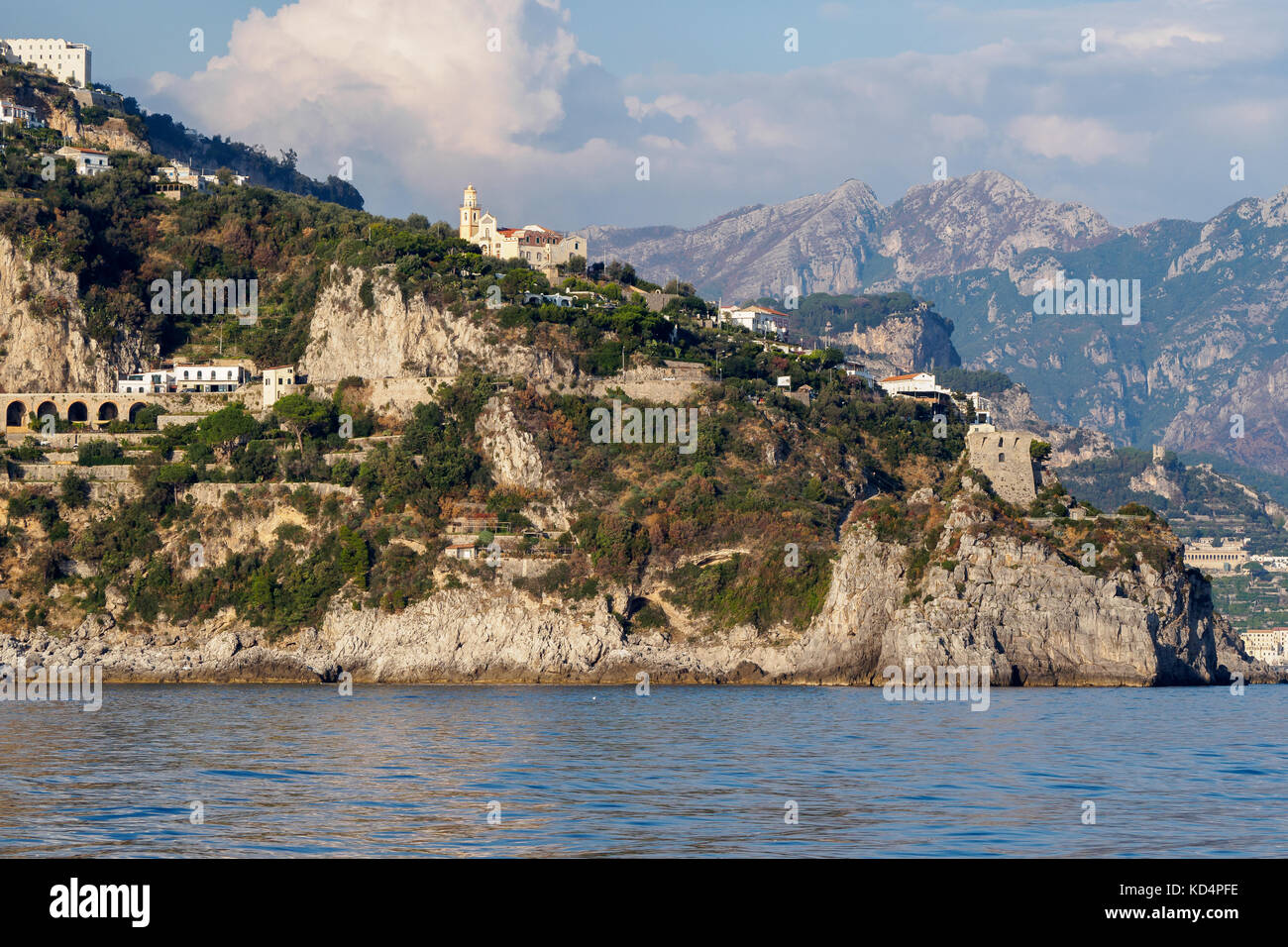 Sorrento Sept/Oct 2017. Après avoir voyagé en bus public à Sorentto Almalfi à partir de la décision de prendre le bateau a été une évidence. Ce déplacement sur Banque D'Images