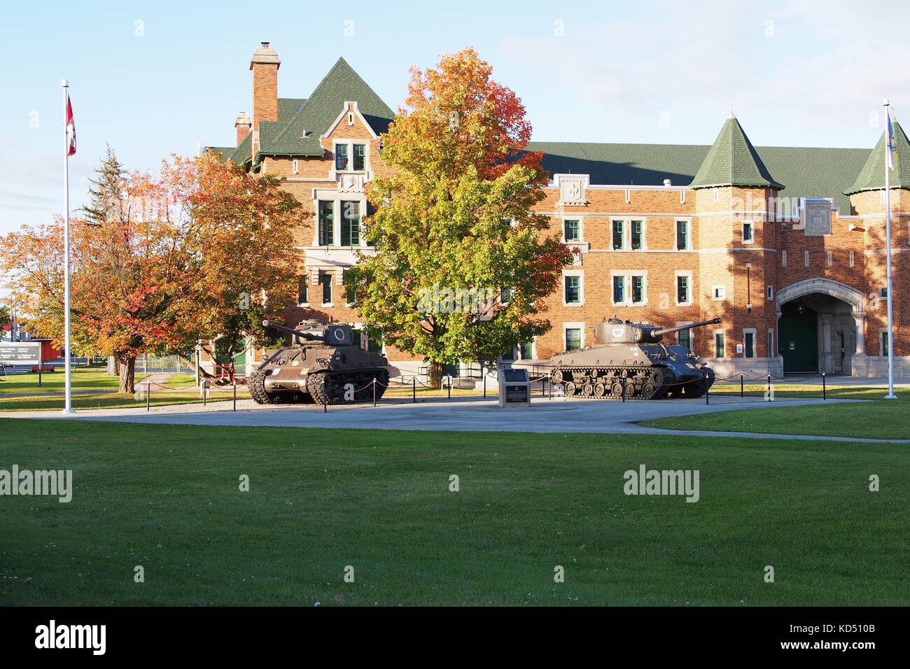 En dehors de la Sherman Salaberry Armoury Hull, Gatineau, Québec, Canada. Banque D'Images