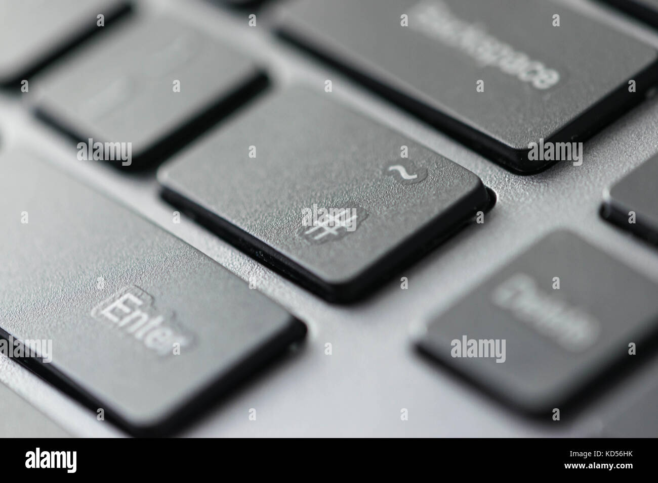 Vue rapprochée de l'icône de hashtag sur les touches du clavier d'un  ordinateur Photo Stock - Alamy