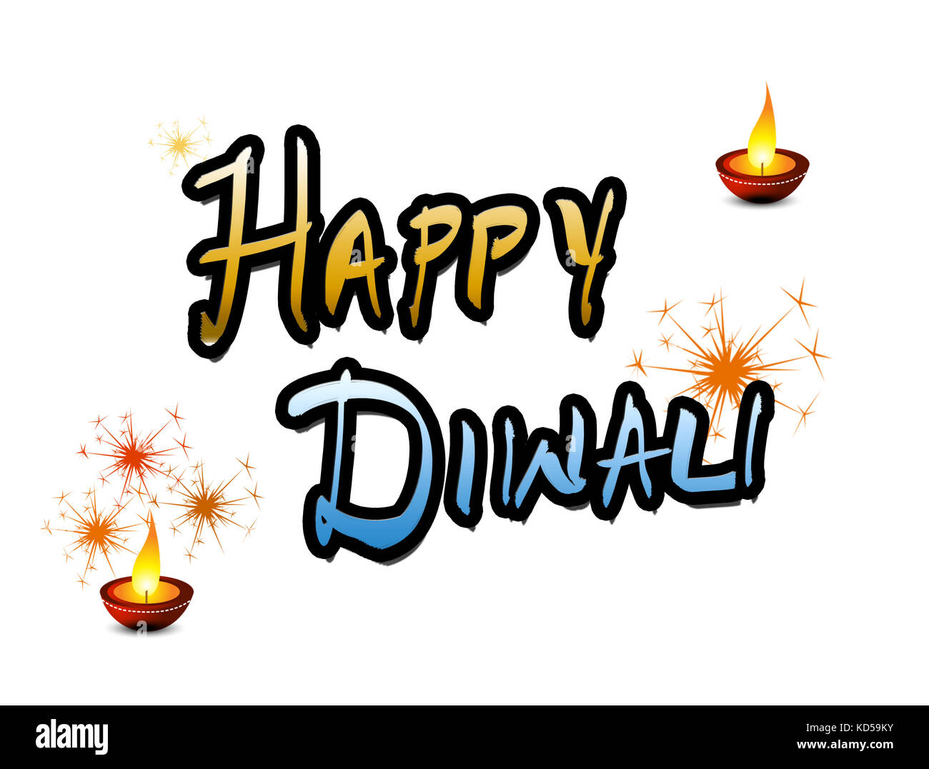 Happy diwali souhaits et salutations Banque D'Images