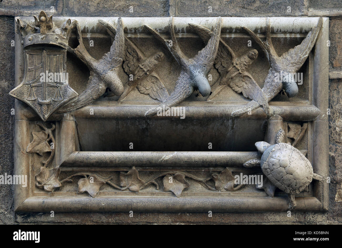 Boite aux lettres à partir de la Casa de l'ardiaca.archives de la ville de Barcelone Catalogne Espagne Banque D'Images