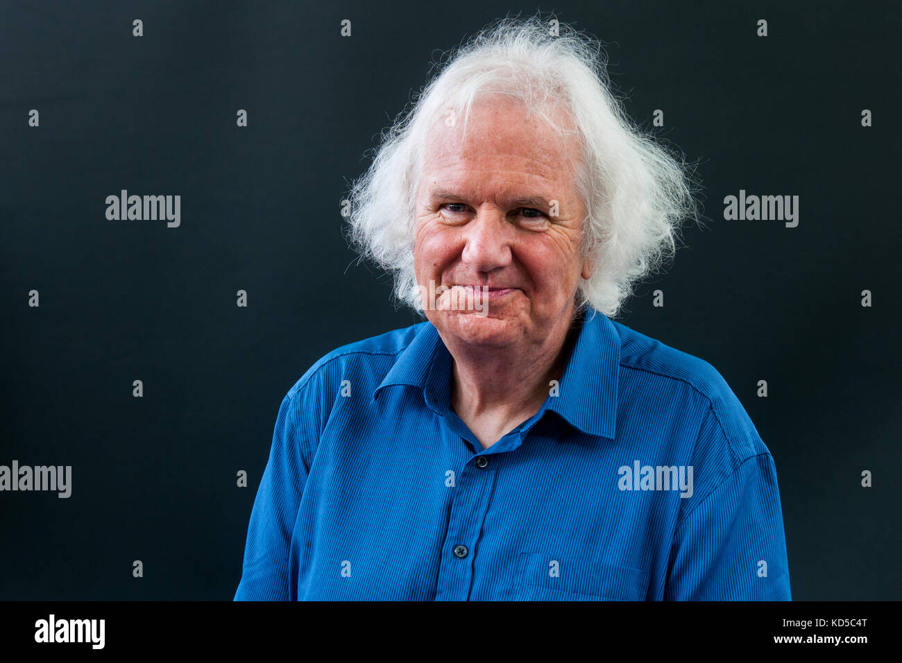 Poète et romancier écossais ron butlin assiste à un photocall au cours de l'Edinburgh International Book Festival le 12 août 2017 à Édimbourg, en Écosse. Banque D'Images