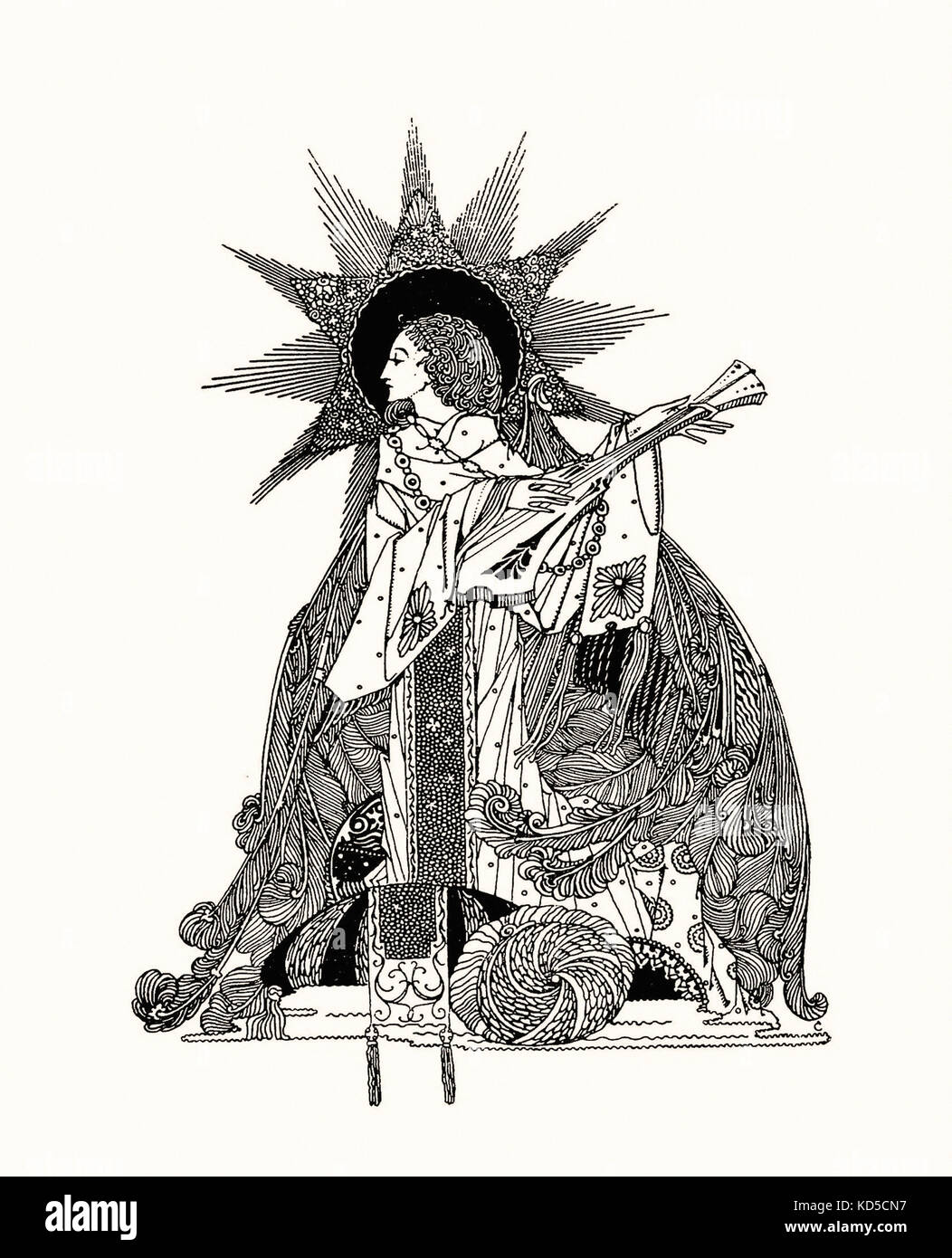 L'année est à l'illustration de printemps - Harry Clarke (1920) Banque D'Images