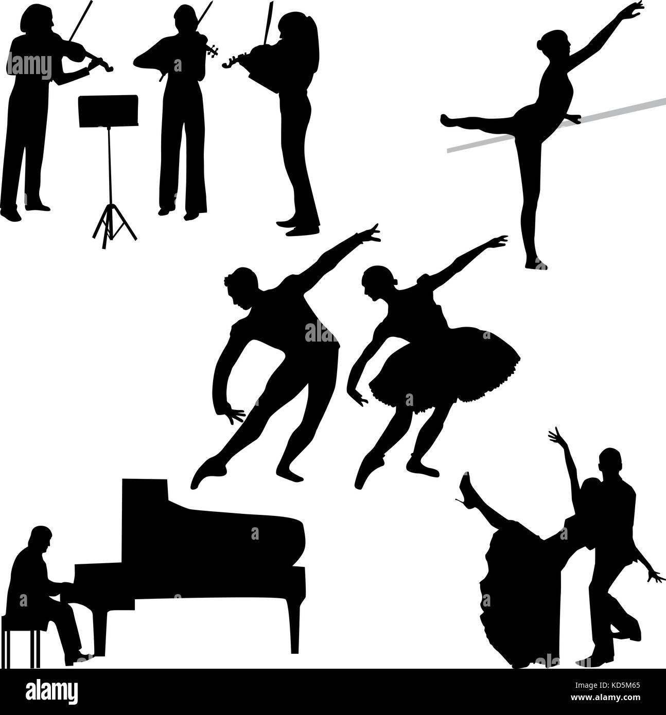 La musique vecteur silhouette Illustration de Vecteur