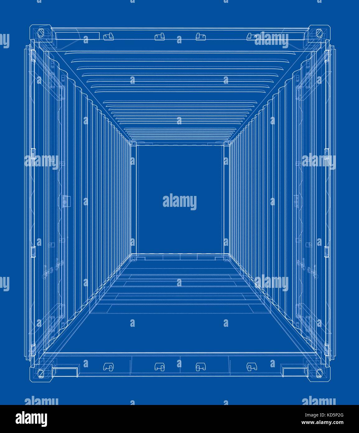 Conteneur en fil de style. Illustration de Vecteur