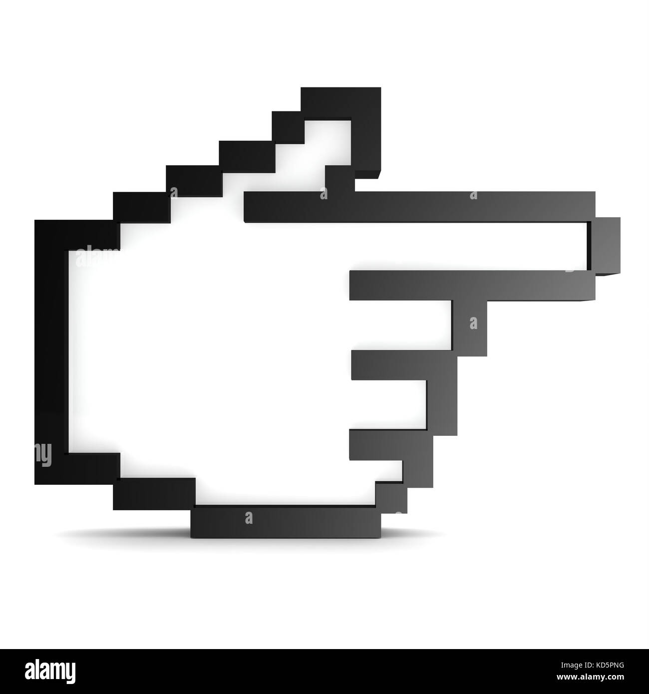 Curseur de souris avec fond blanc avec l'image hi-res rendus d'art qui pourrait être utilisé pour toute la conception graphique. Banque D'Images