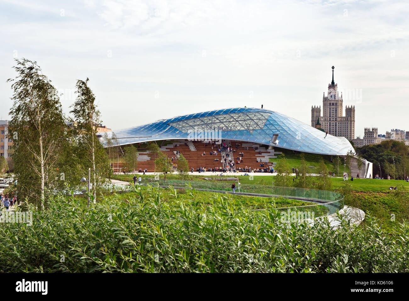 Philharmonic à new zaryadye Park, parc urbain situé près de la place Rouge à Moscou, Russie Banque D'Images
