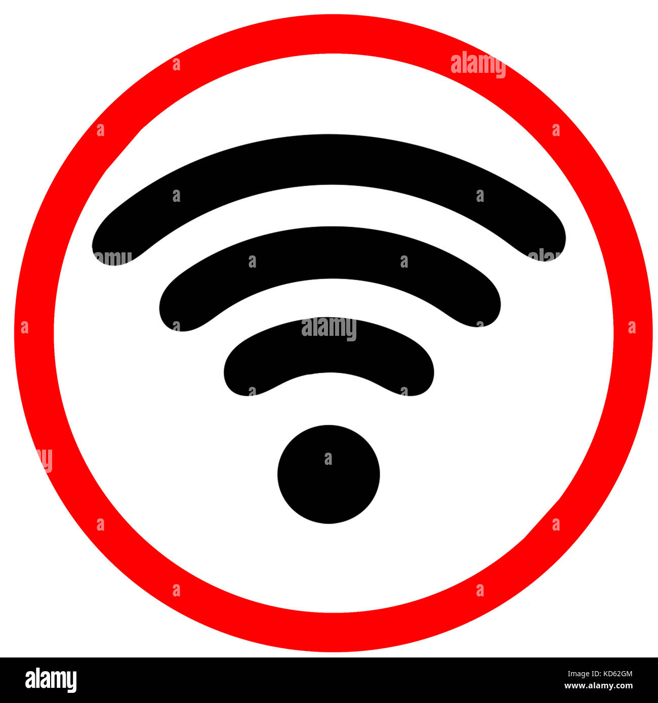 Wi Fi Rouge Wifi internet sans fil.. signe de la communication. symbole cercle ...