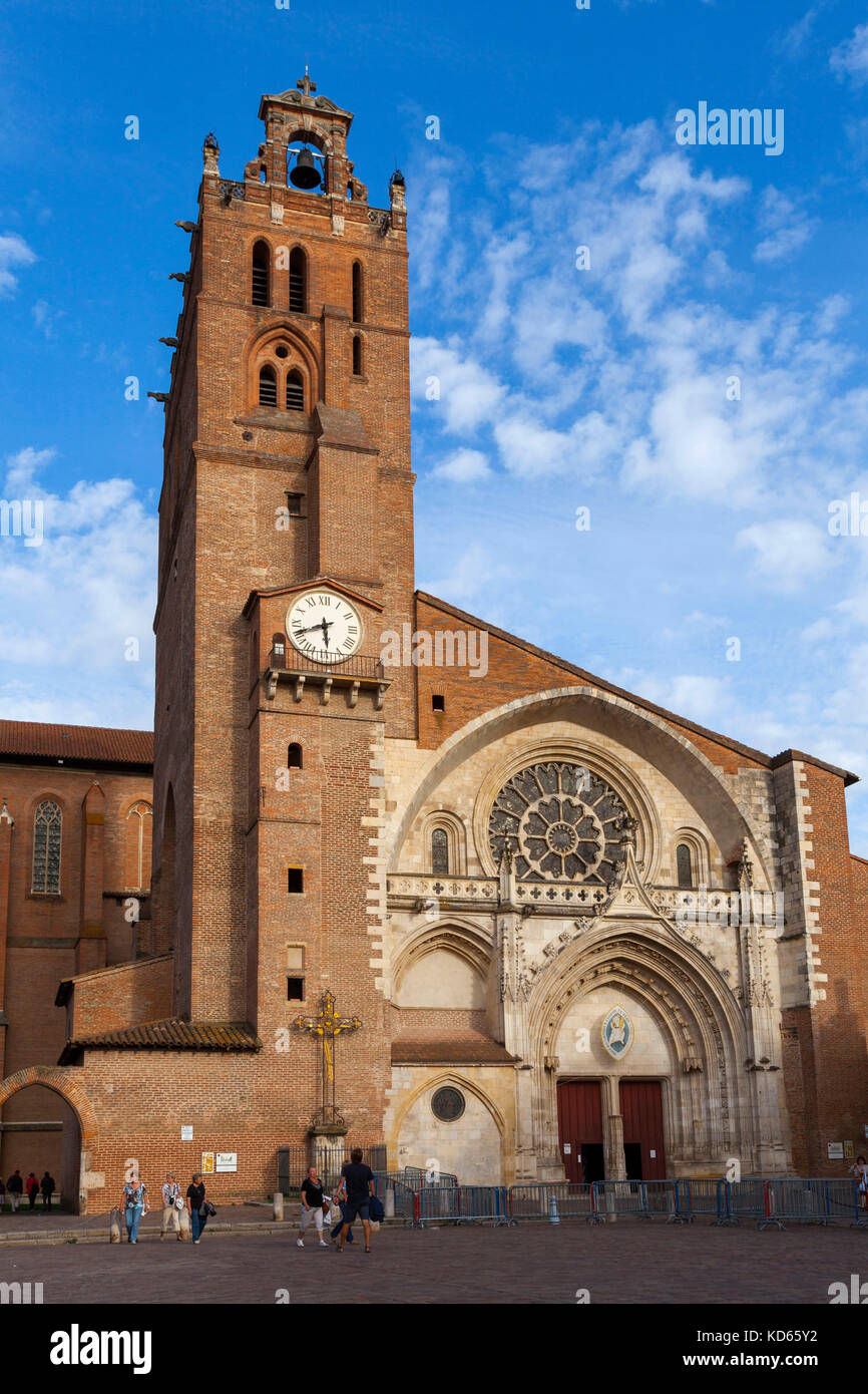 Toulouse (sud de la France) : La Cathédrale ('Cathedrale Saint-etienne d'Auxerre'), un mélange de style gothique du sud et du nord (non disponible pour les p Banque D'Images