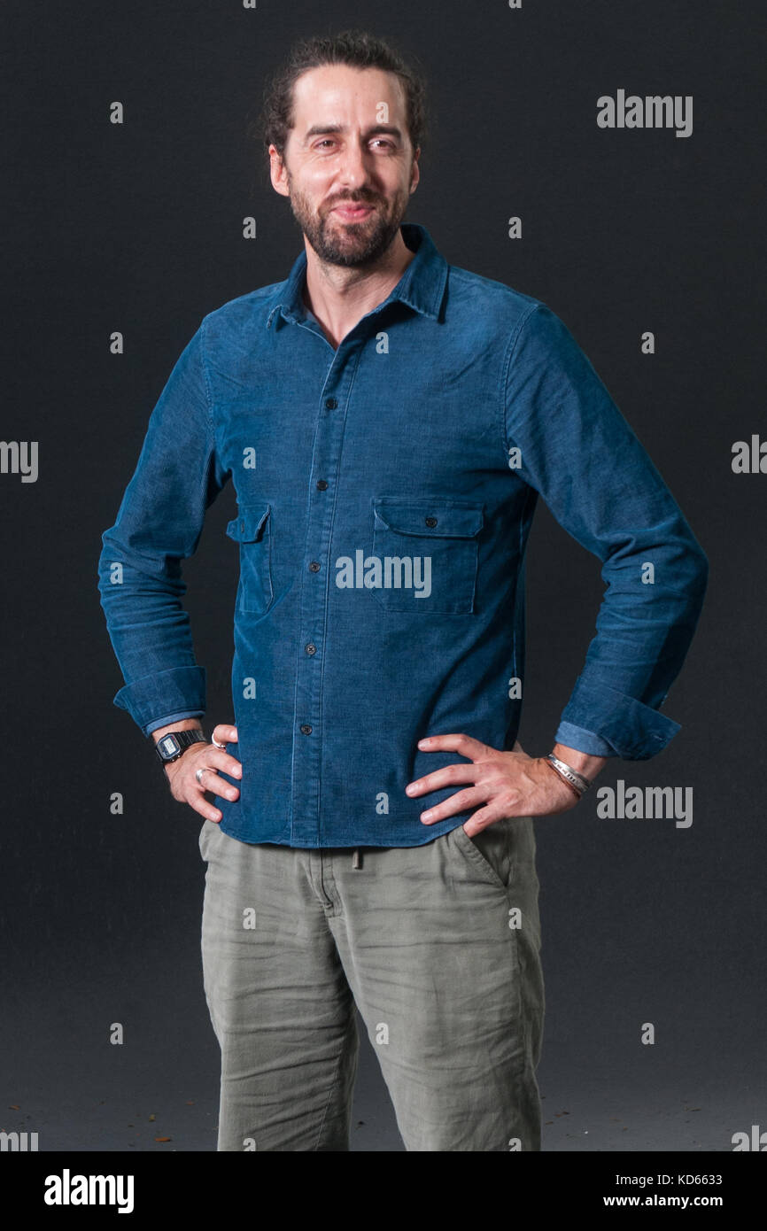 Journaliste et blogueur tech jamie barlett assiste à un photocall au cours de l'Edinburgh International Book Festival, août 2017 à Édimbourg, en Écosse. Banque D'Images