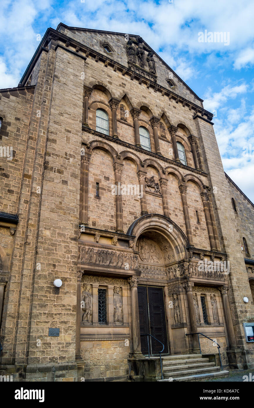 L'église de St Martin, St Martinskirche, de style néo-roman, 1912-15, Trèves, Rhénanie-Palatinat, Gernamy Banque D'Images