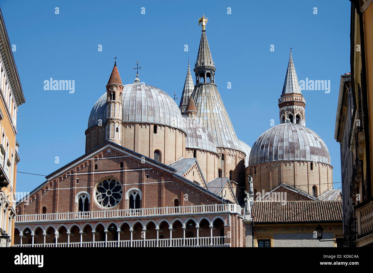 Basilique pontificale de Saint Antoine de Padoue, de style roman, à Padoue en Italie du Nord, Banque D'Images