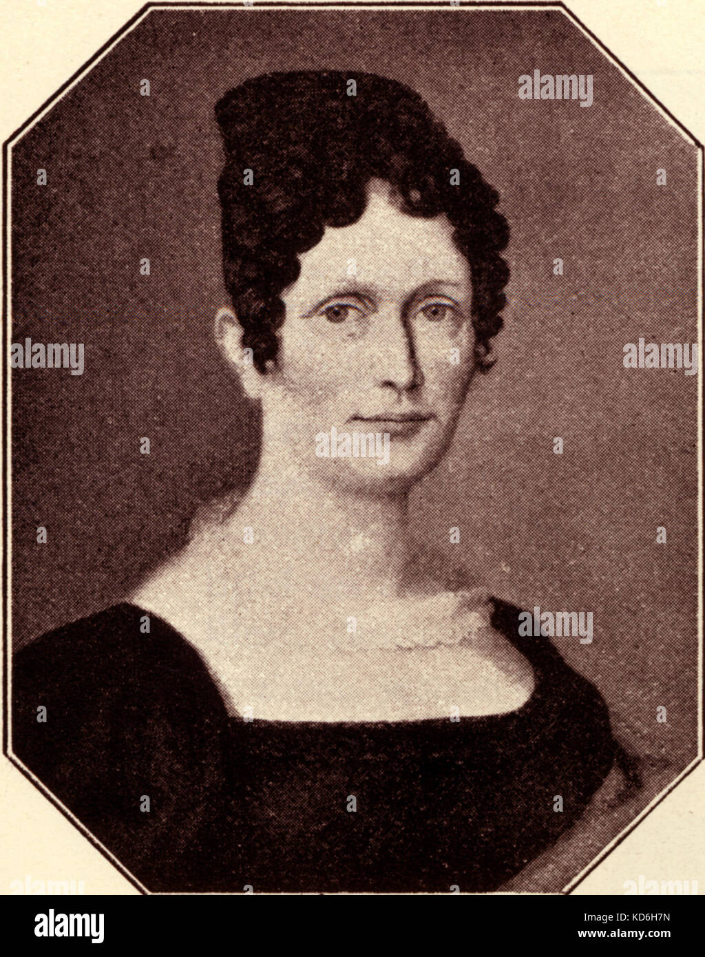 La mère de Robert Schumann Johanna Christiane Schumann. Schumann:compositeur allemand, 1810-1856. Banque D'Images