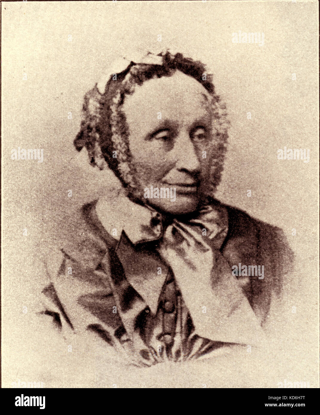 Marianne Wieck (née Tromlitz), Frederick Wieck et la première épouse de Clara Wieck Schumann (plus tard) mère. Clara Schumann : pianiste allemand (1819-1896), épouse du compositeur, Robert Schumann. Banque D'Images