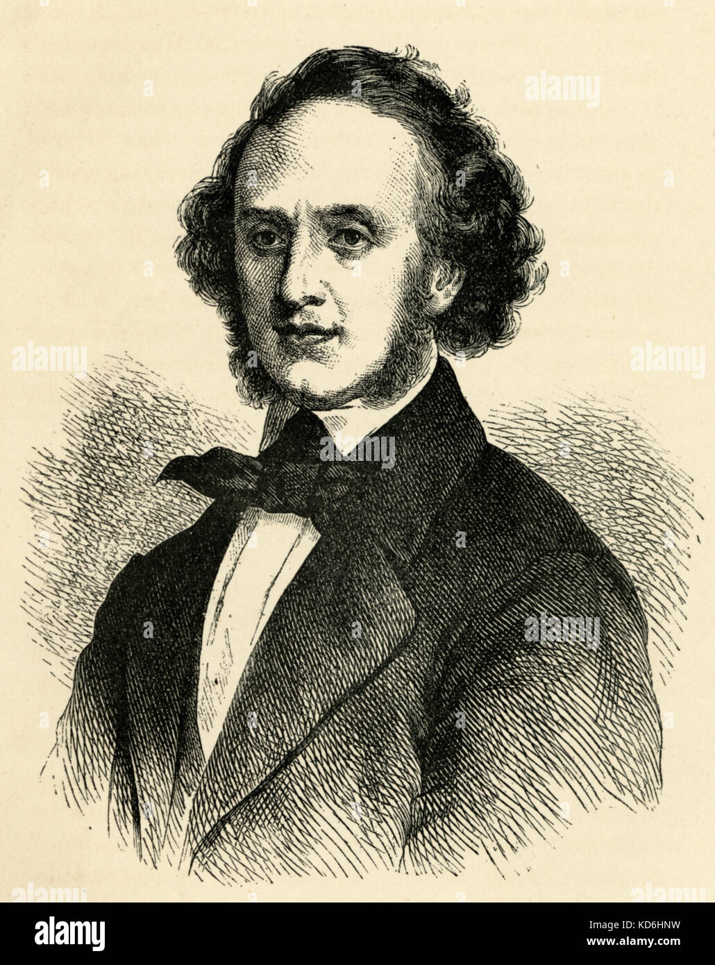 Felix Mendelssohn, portrait. Compositeur allemand, 1809-1847 Banque D'Images