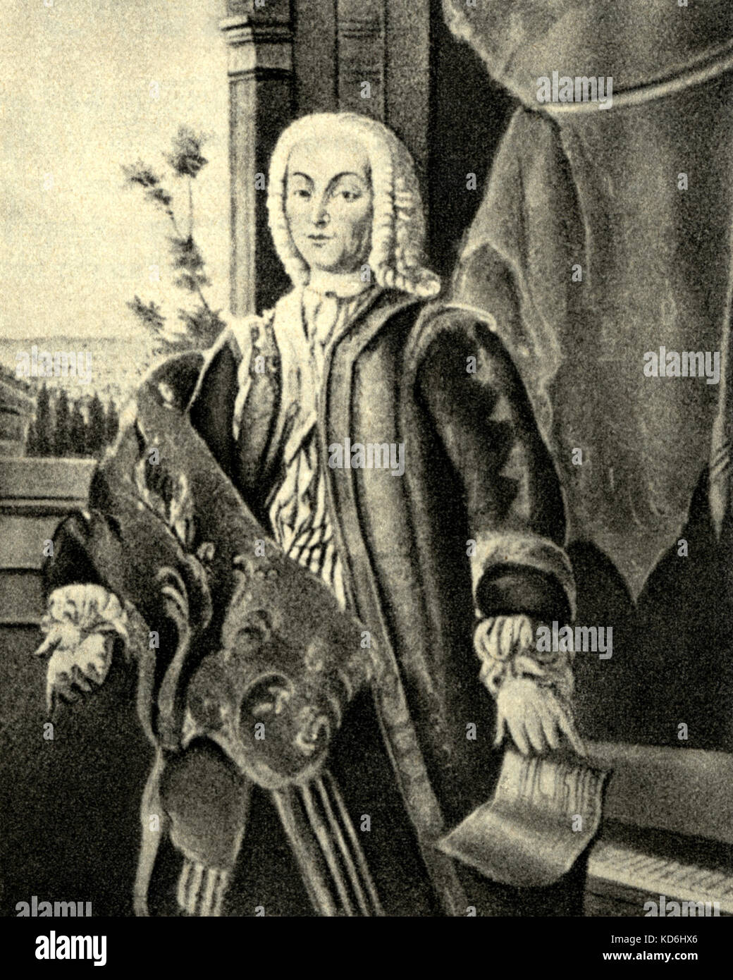 Bartolomeo Cristofori, célèbre luthier italien, 1655-1731. Inventeur ou le  pianoforte. Main sur clavier. Storia della Musica A. Della Corte Photo  Stock - Alamy