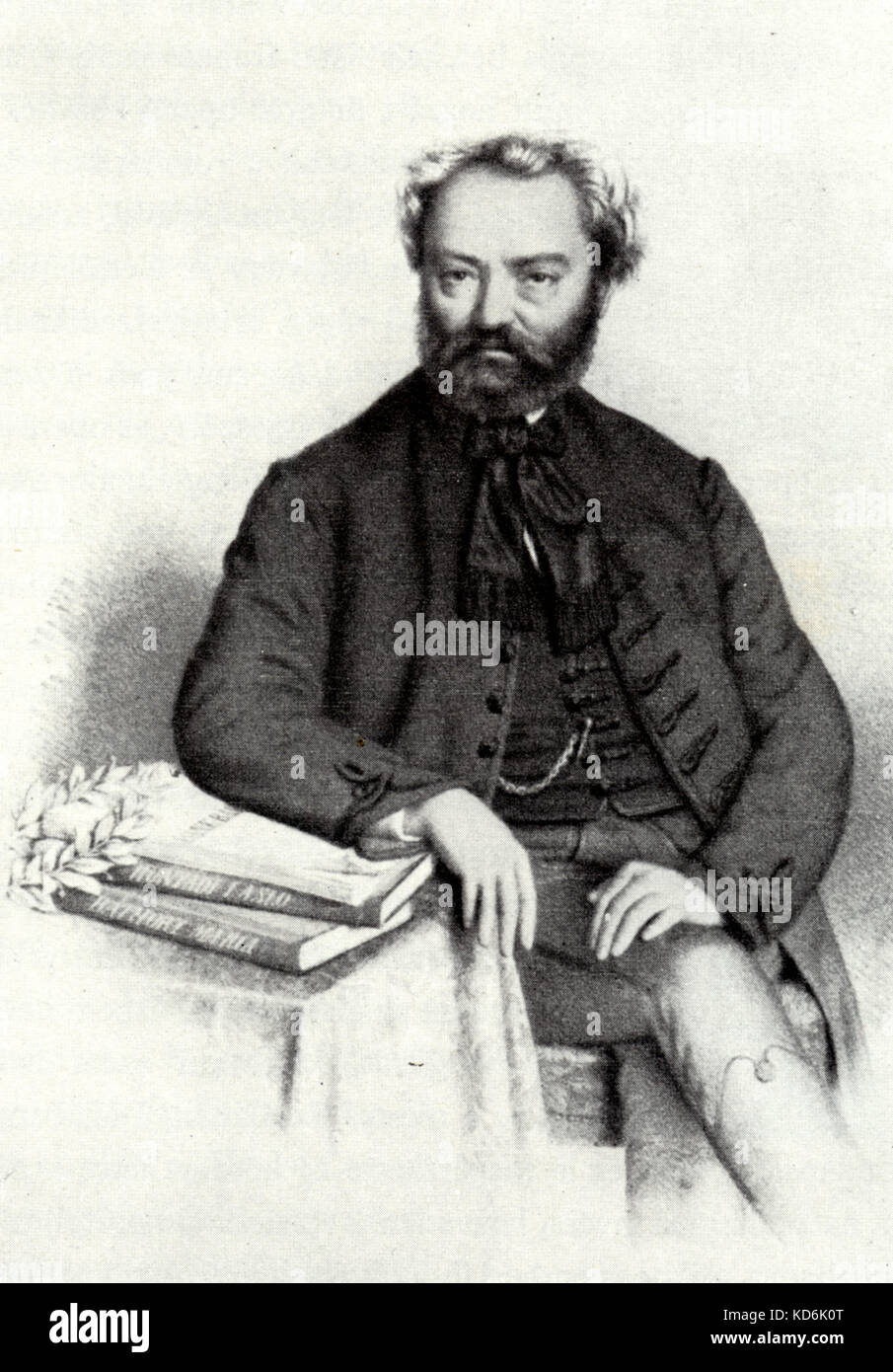 Ferenc Erkel assis à 24, 1860. Créateur de l'Opéra National Hongrois, 1810-1893 Banque D'Images