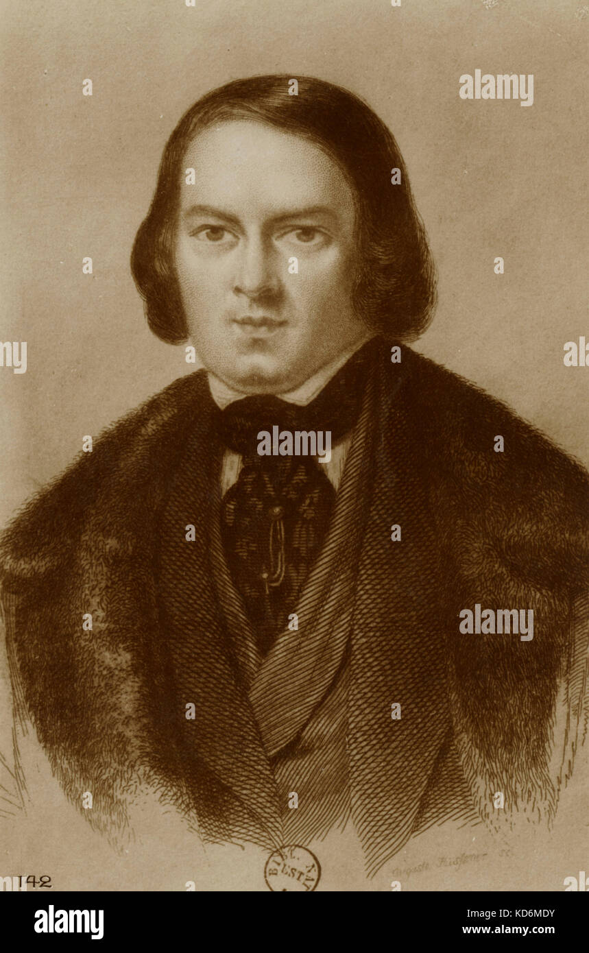 Robert Schumann - portrait. Compositeur allemand 8 Juin 1810 - 29 juillet 1856. Banque D'Images