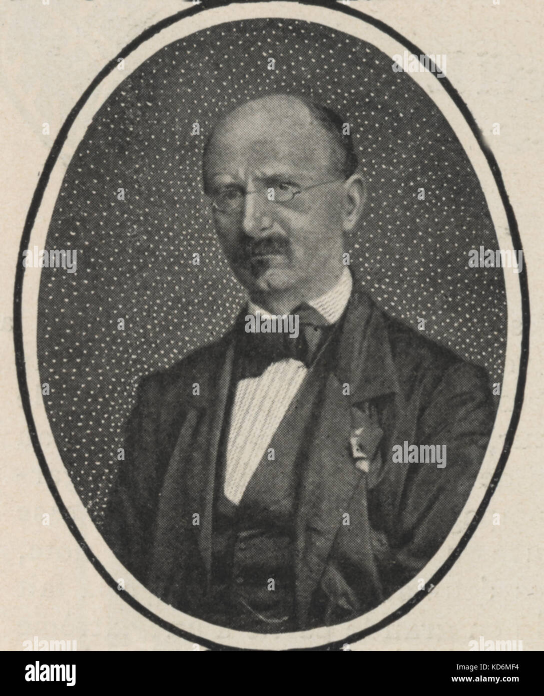 Abraham Louis Niedermeyer - portrait. Fondateur de l'Ecole Niedermeyer à Paris (fondée en 1853). Pédagogue et compositeur suisse. 27 avril 1802 - 14 mars 1861. Banque D'Images