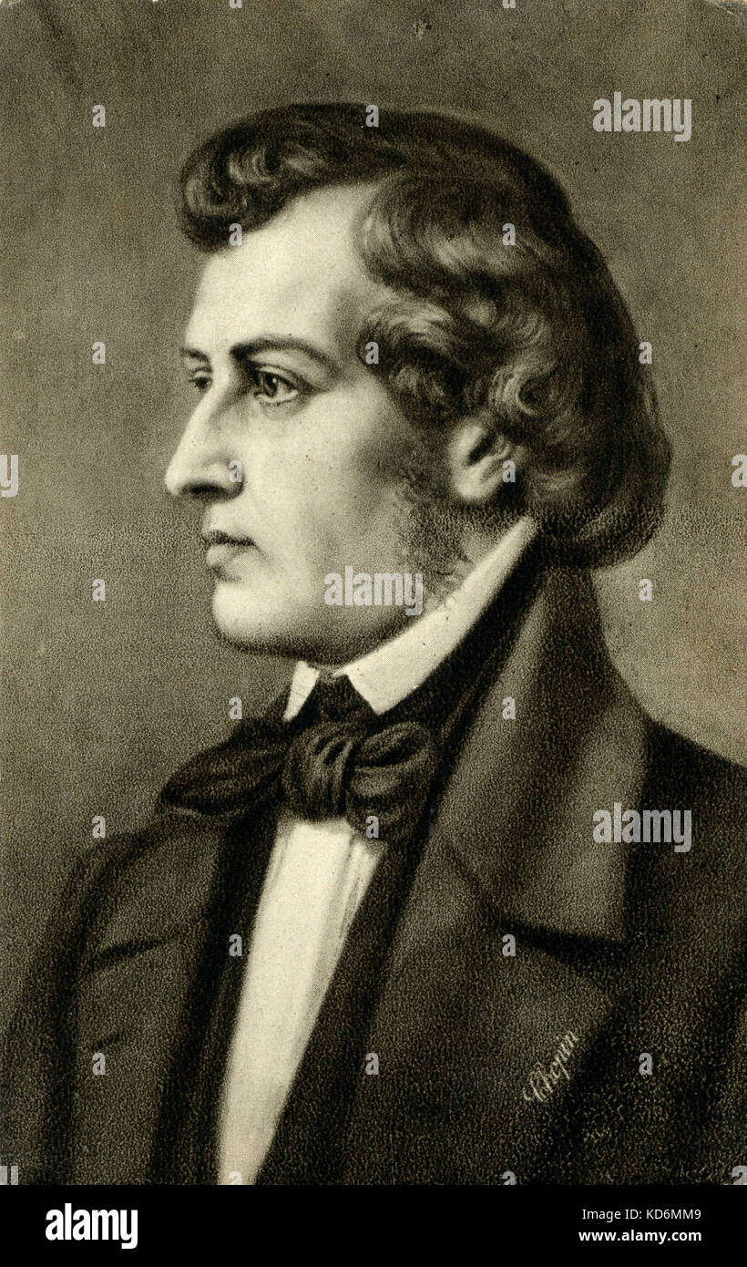 Portrait de Frédéric Chopin, compositeur polonais, 1 mars 1810 - 17 octobre 1849 Banque D'Images