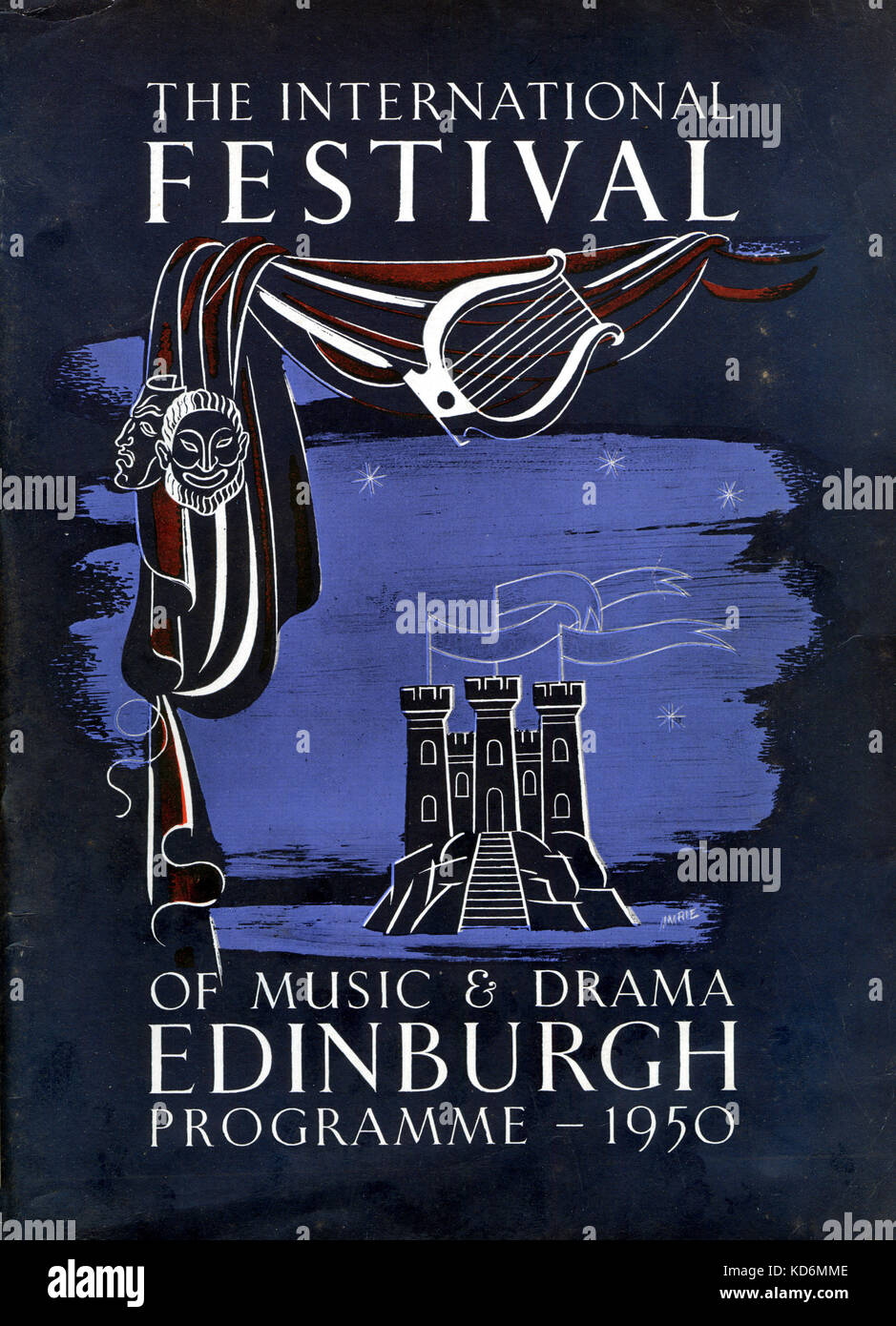 La couverture du programme pour l'Edinburgh International Festival of Music & Drama, 1950 Banque D'Images