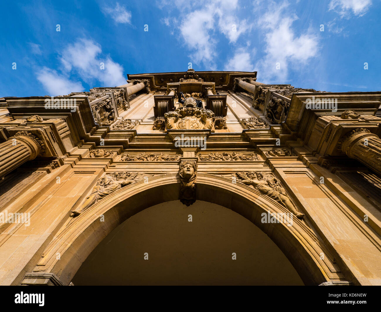 Ancien front quad, scr, Wadham College, Oxford, Oxfordshire, Angleterre, Banque D'Images Ancien front quad, scr, Wadham College, Oxford, Oxfordshire, Angleterre, Banque D'Images