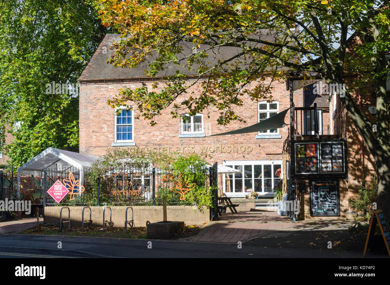 Atelier d'art de Worcester dans Sansome Street, Worcester, Royaume-Uni Banque D'Images