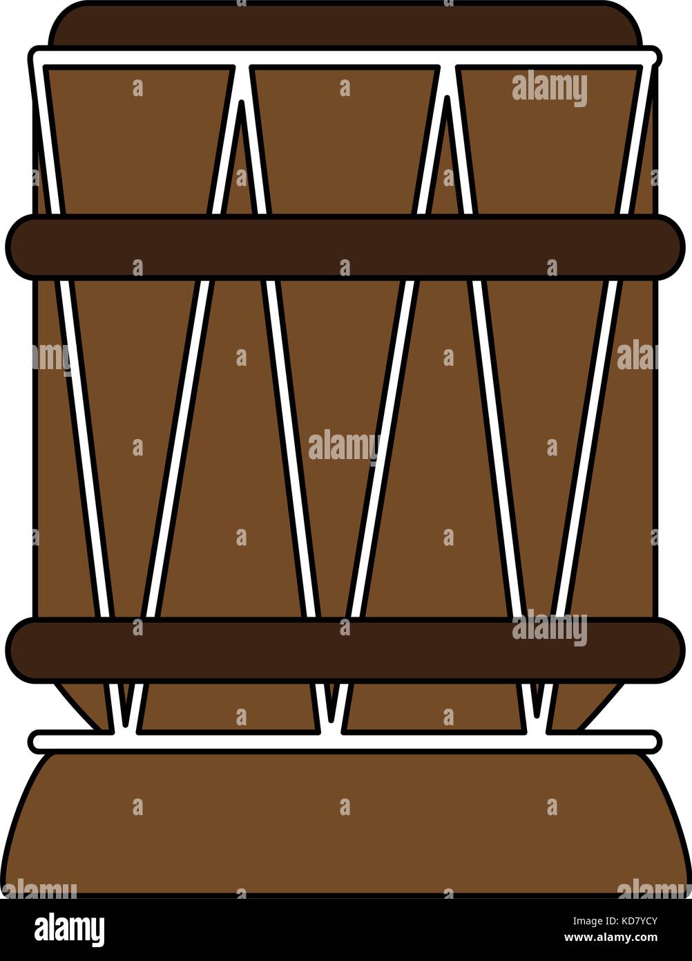 Instrument tambour africain Illustration de Vecteur