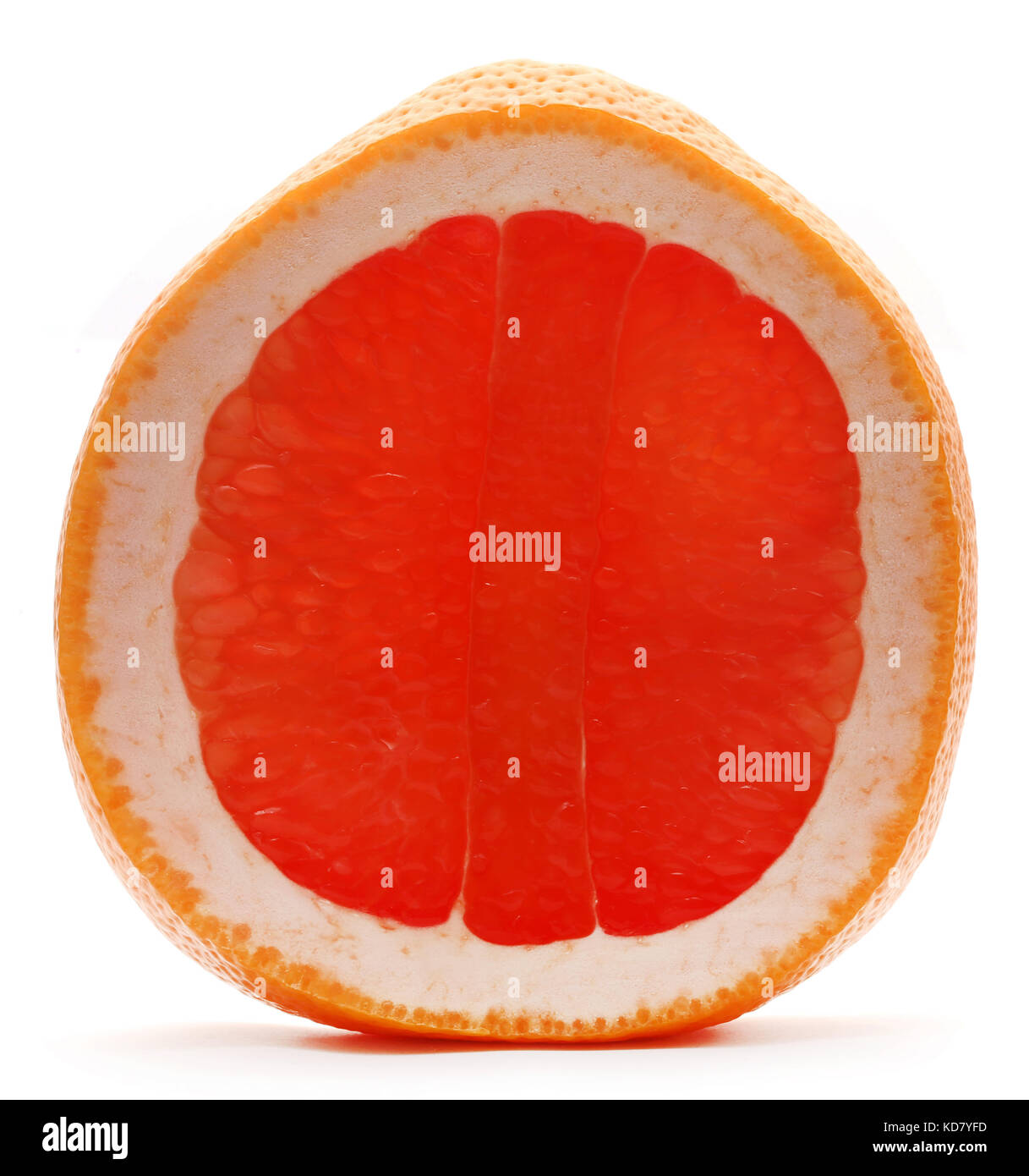 Pamplemousse bio sur fond blanc Banque D'Images