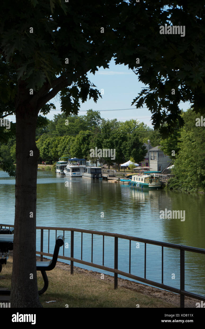 Erie Canal, Fairport NY USA. Banque D'Images