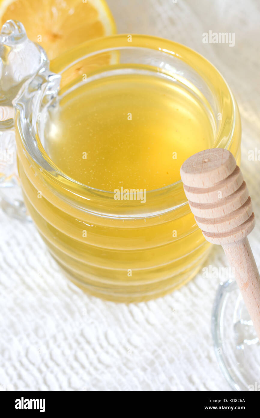 Le miel, en nid d'abeille. Banque D'Images
