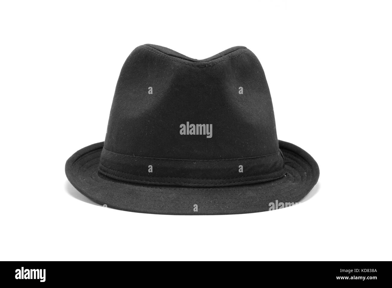 Chapeau noir sur le fond blanc Banque D'Images