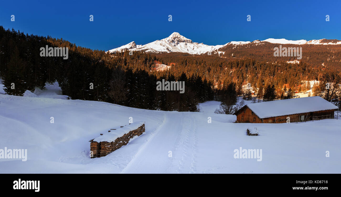 Beau paysage pittoresque en hiver, Suisse, Europe Banque D'Images
