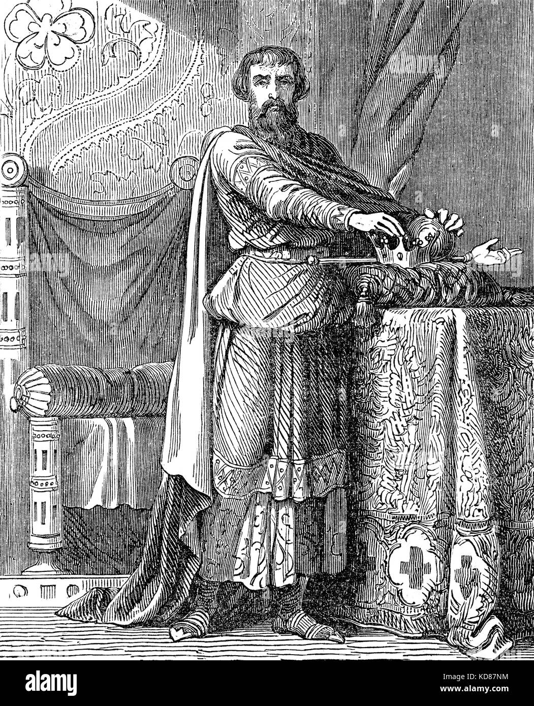 Hugues Capet, Hugo Capet, Hugues Capet, ch. 941-996, le premier Roi des Francs de la Chambre des Capet Banque D'Images