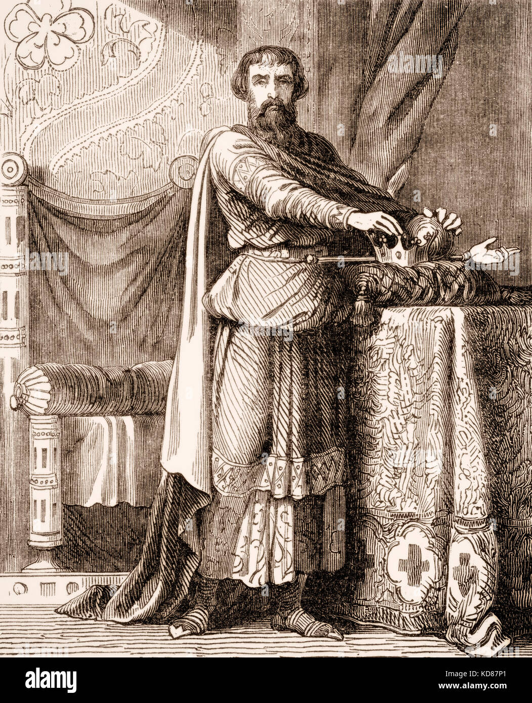 Hugues Capet, Hugo Capet, Hugues Capet, ch. 941-996, le premier Roi des Francs de la Chambre des Capet Banque D'Images