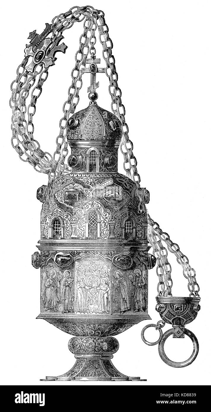 L'encensoir de l'Abbazia di Montecassino, Italie Banque D'Images