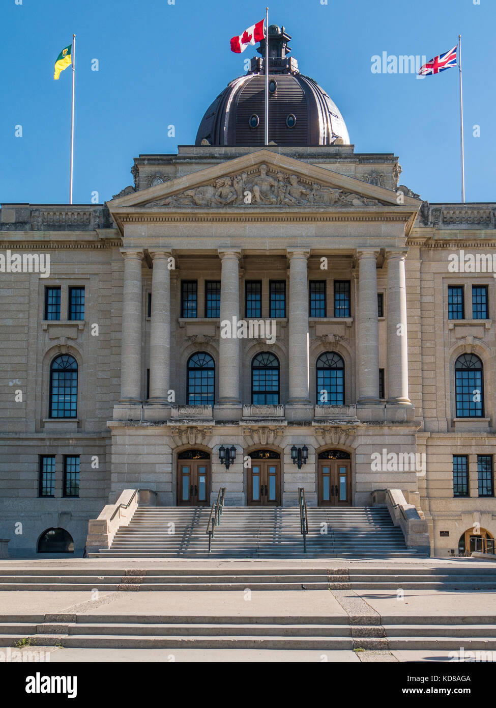 Édifice Législatif, Regina, Saskatchewan, Canada. Banque D'Images