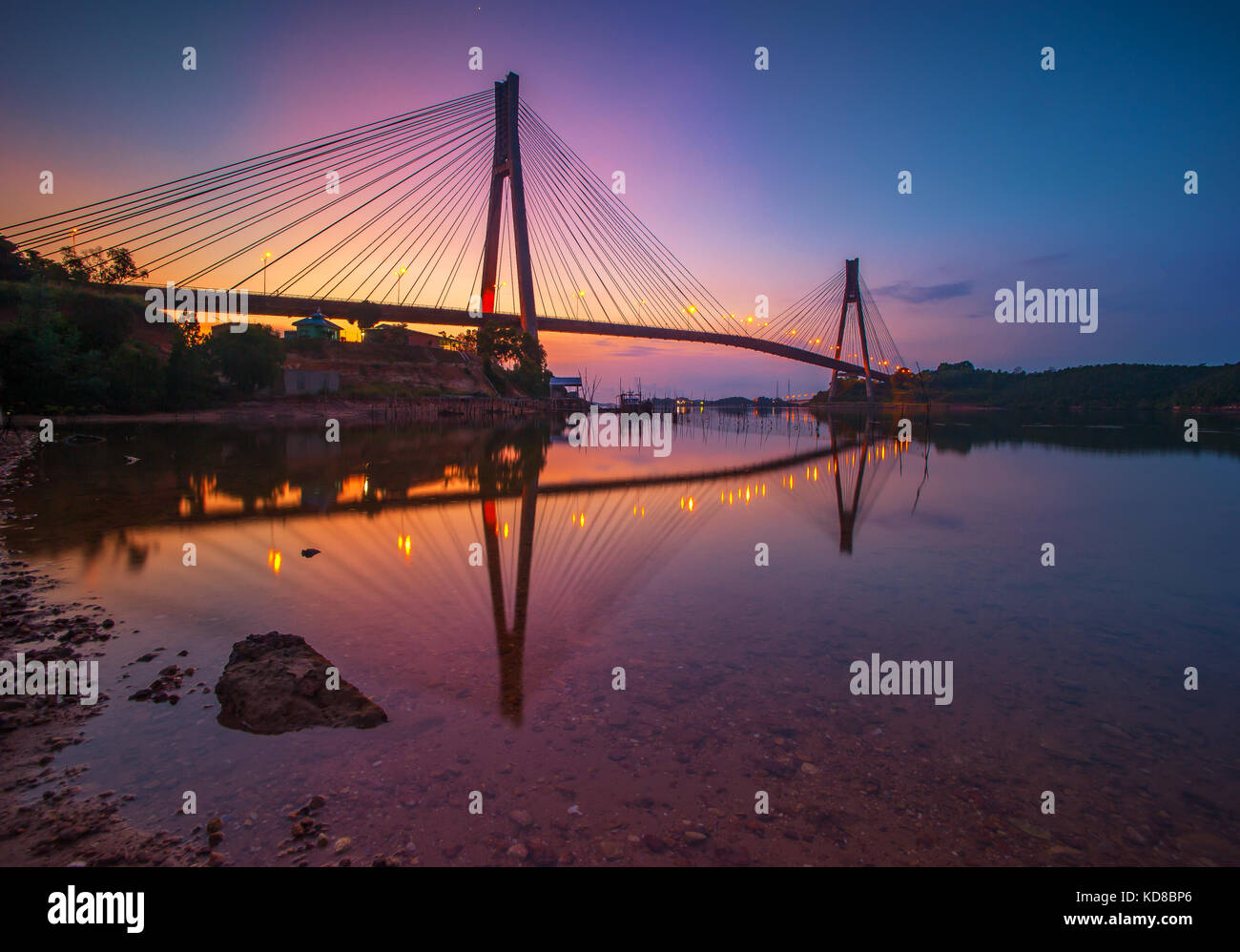 Pont de Barelang, île de Batam, îles Riau, Indonésie Banque D'Images