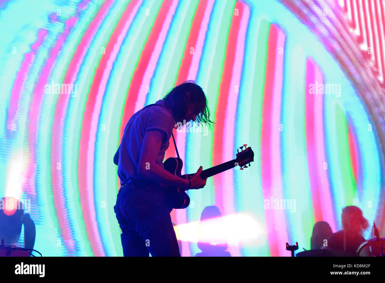 Barcelone - 1 juin : The Black Angels (rock psychédélique) produisent en concert au Primavera Sound Festival 2017 le 1 juin 2017 à Barcelone, Espagne. Banque D'Images