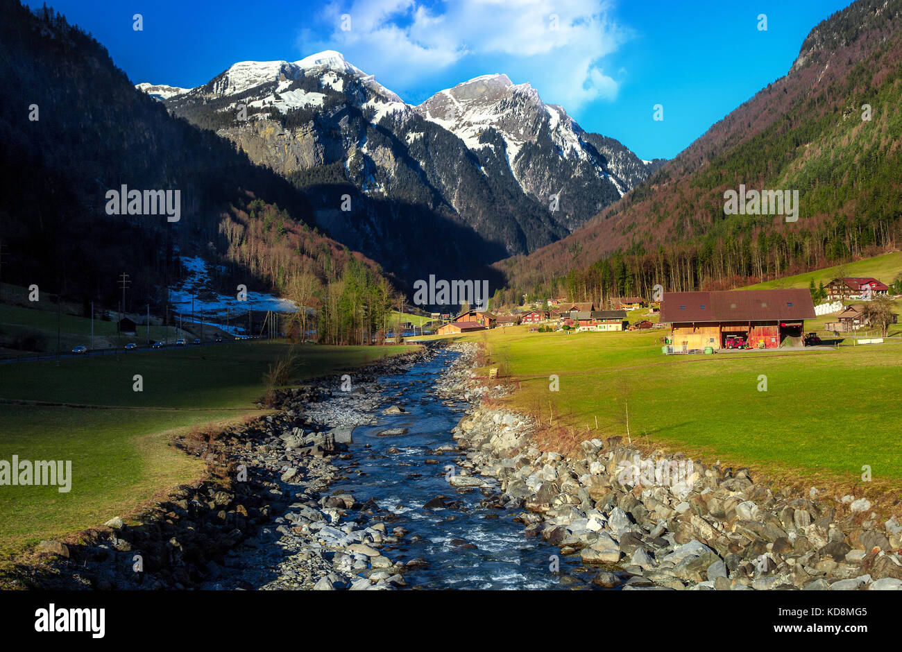 Beau paysage pittoresque en hiver, Suisse, Europe Banque D'Images