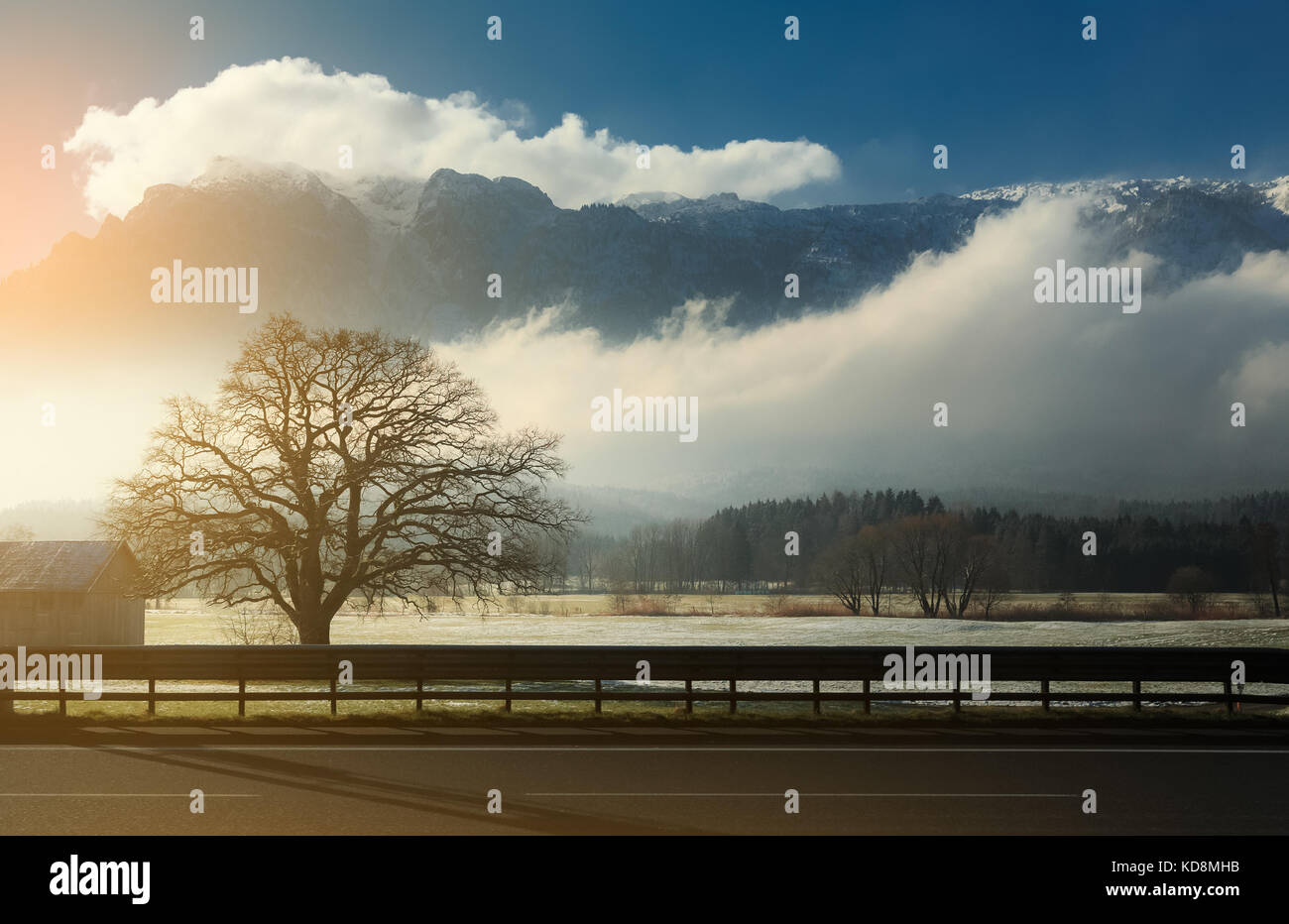 Beau paysage pittoresque en hiver, Suisse, Europe Banque D'Images