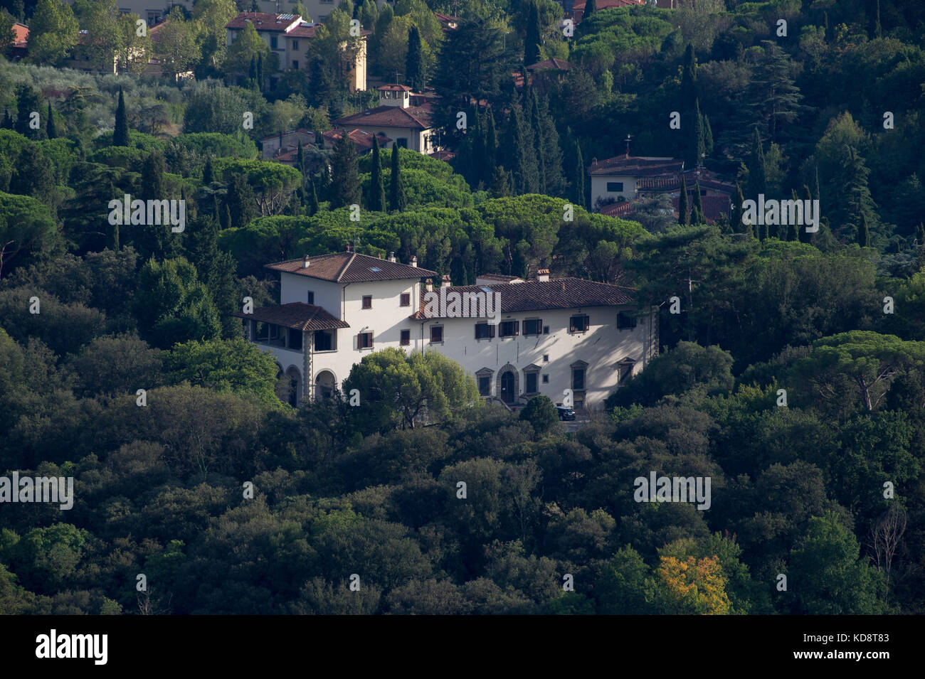 Villa à Florence, Toscane, Italie, 26 août 2017, vu du dessus © Wojciech Strozyk / Alamy Stock Photo Banque D'Images