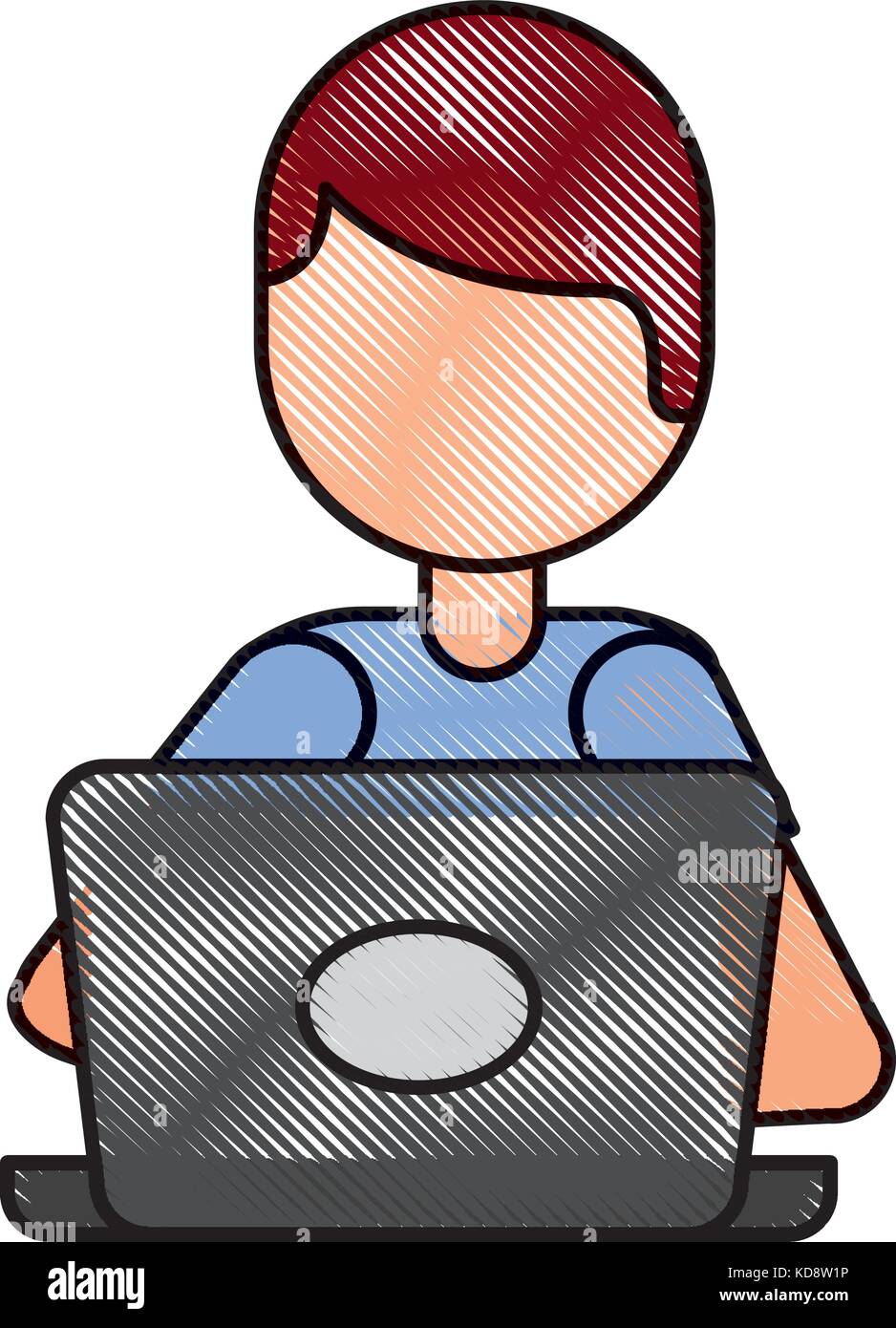 Programmer Cartoon Illustration Banque d'image et photos - Alamy